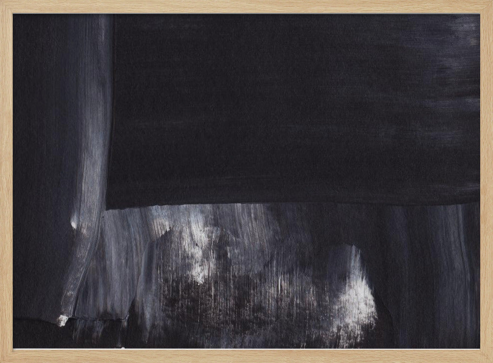 Monochrome Tones With Sweeping Brushstrokes | Poster