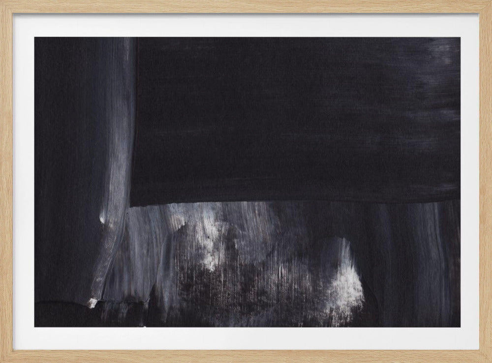 Monochrome Tones With Sweeping Brushstrokes | Poster