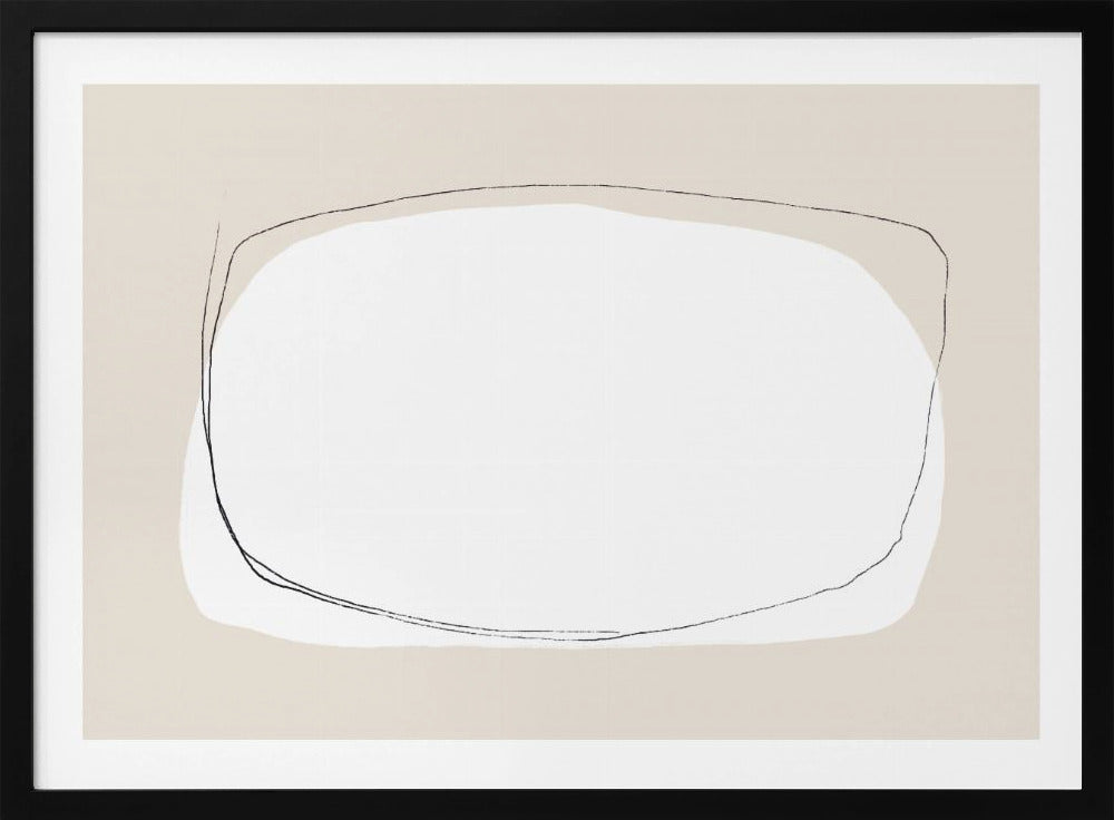 Unregelmäßige, überlappende Formen in neutralen Tönen | Poster