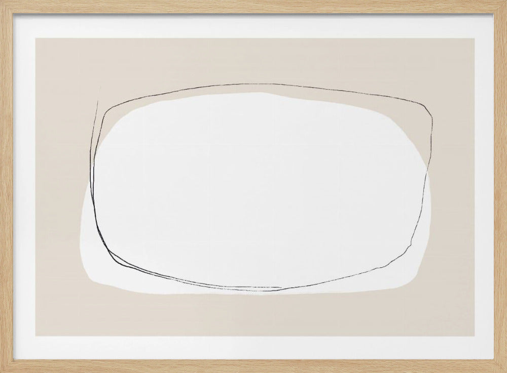 Unregelmäßige, überlappende Formen in neutralen Tönen | Poster