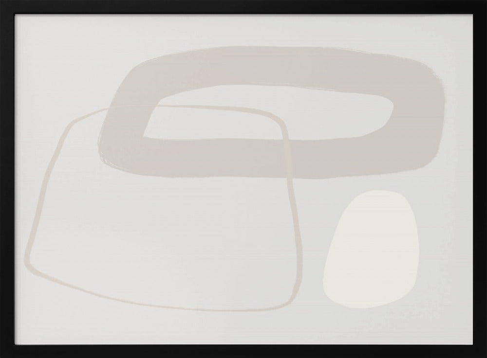 Soft Geometric Shapes And Muted Neutral Tones | Poster