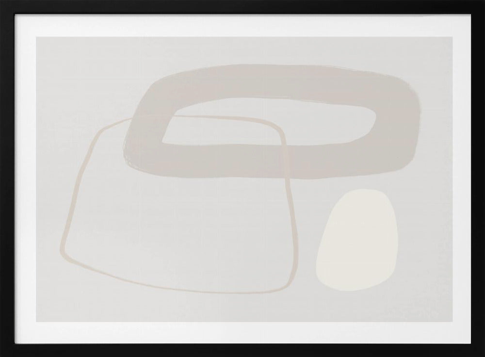 Soft Geometric Shapes And Muted Neutral Tones | Poster