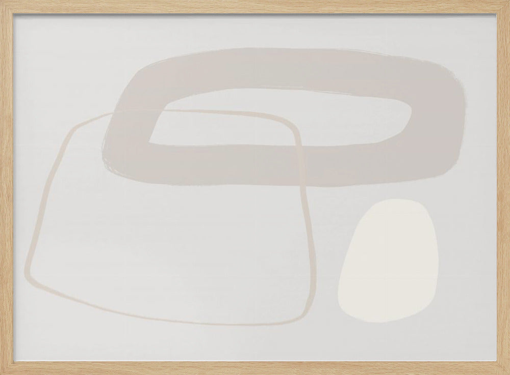 Soft Geometric Shapes And Muted Neutral Tones | Poster