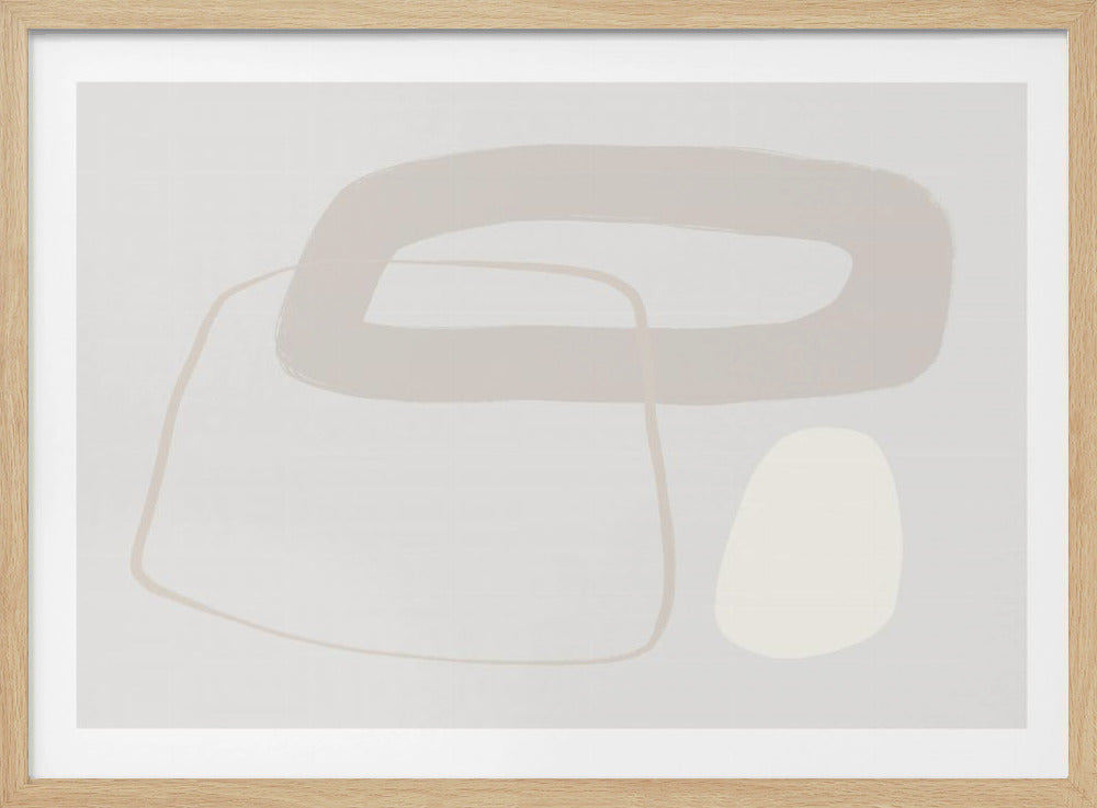 Soft Geometric Shapes And Muted Neutral Tones | Poster