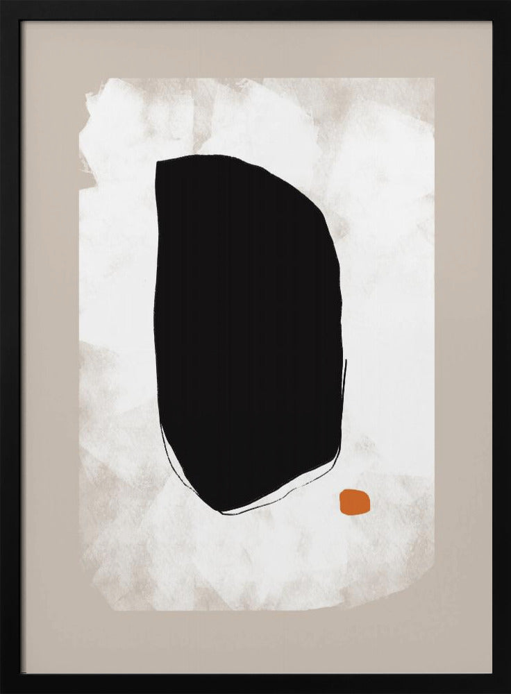 Bold Black Shape Contrasting | Poster
