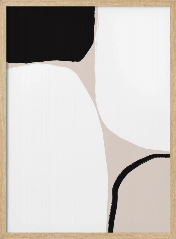 Geometrische Formen in Schwarz und Beige | Poster