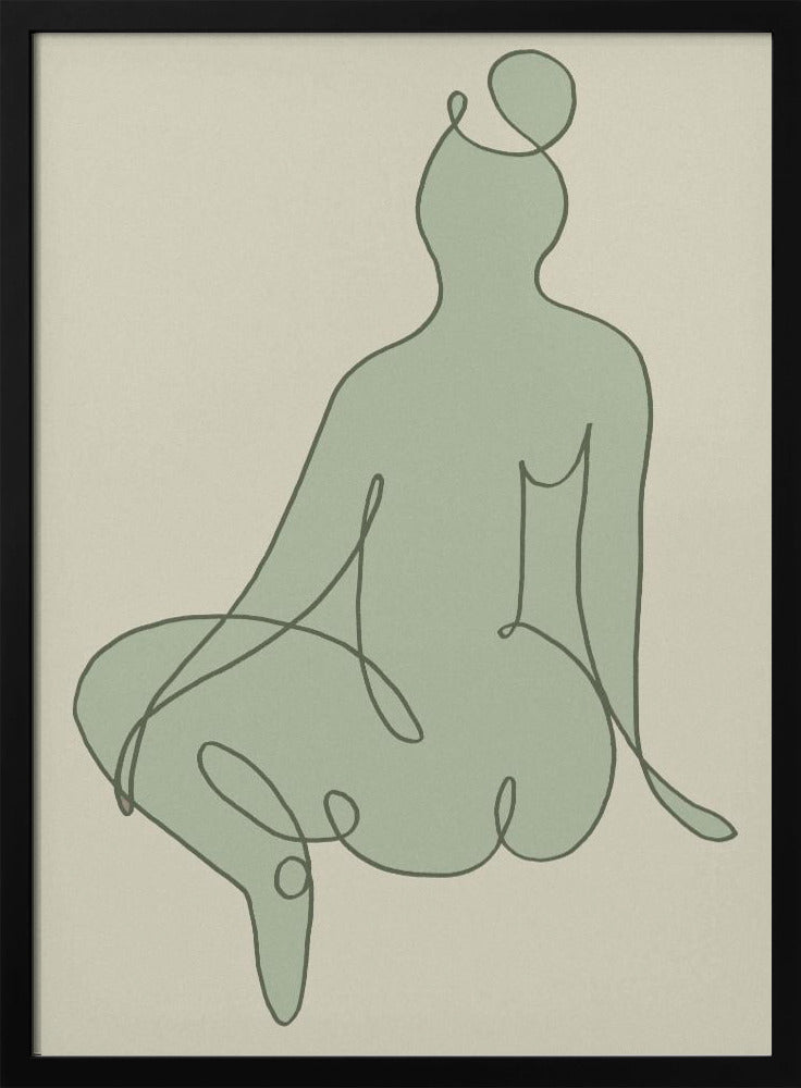 Sitting Down Green | Poster