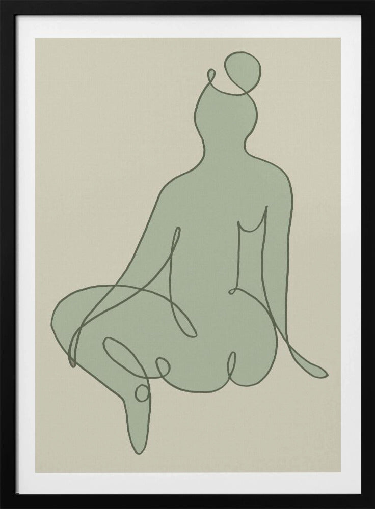 Sitting Down Green | Poster