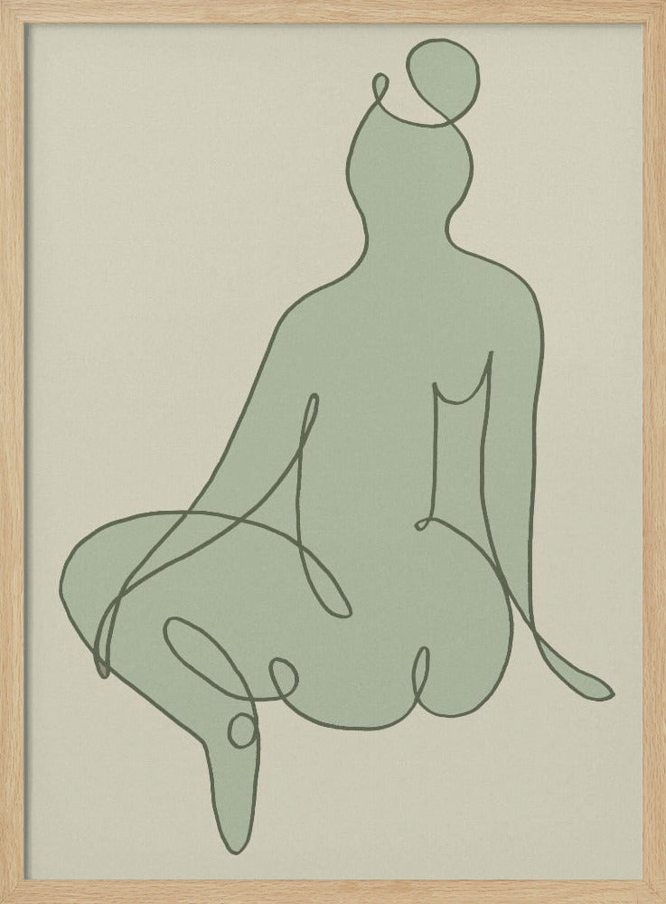 Sitting Down Green | Poster