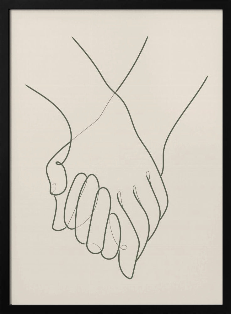 Händchenhalten Grün | Poster