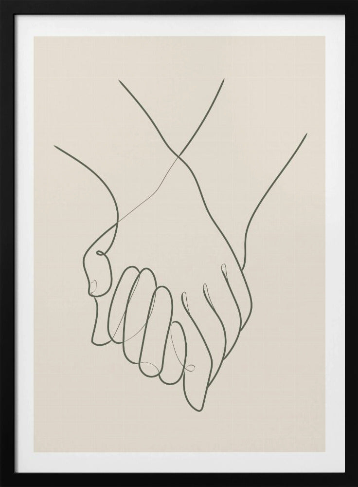 Händchenhalten Grün | Poster