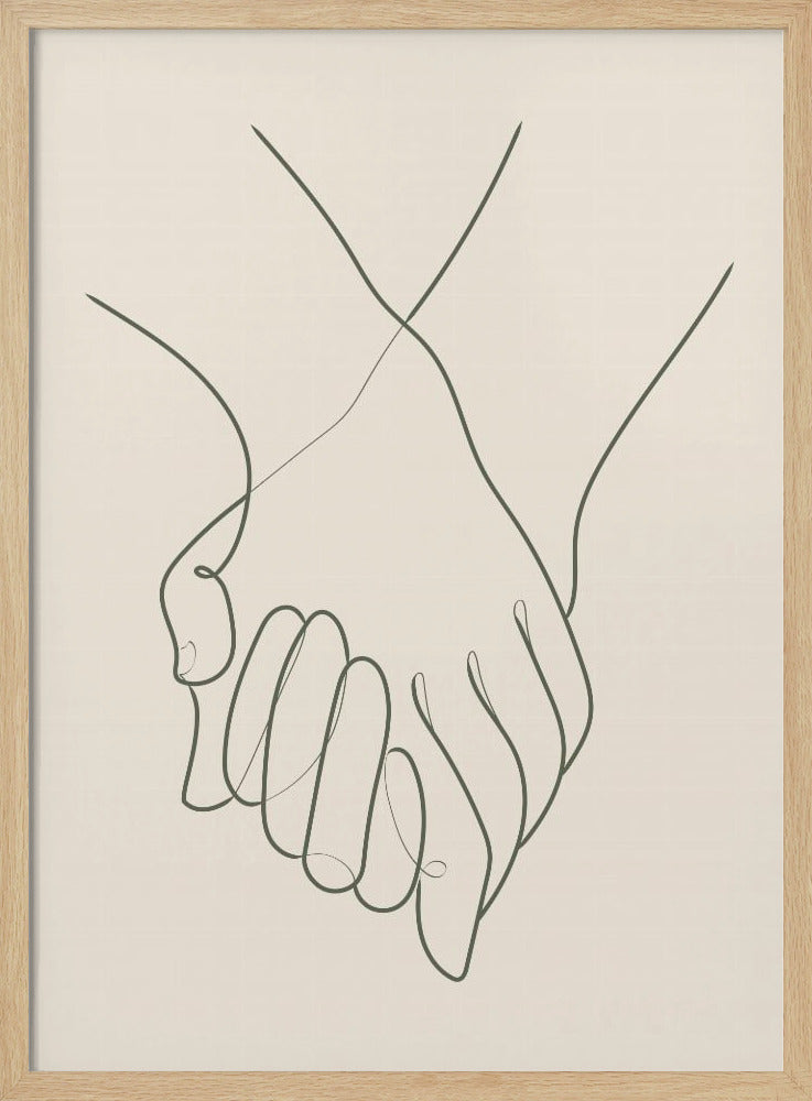 Händchenhalten Grün | Poster