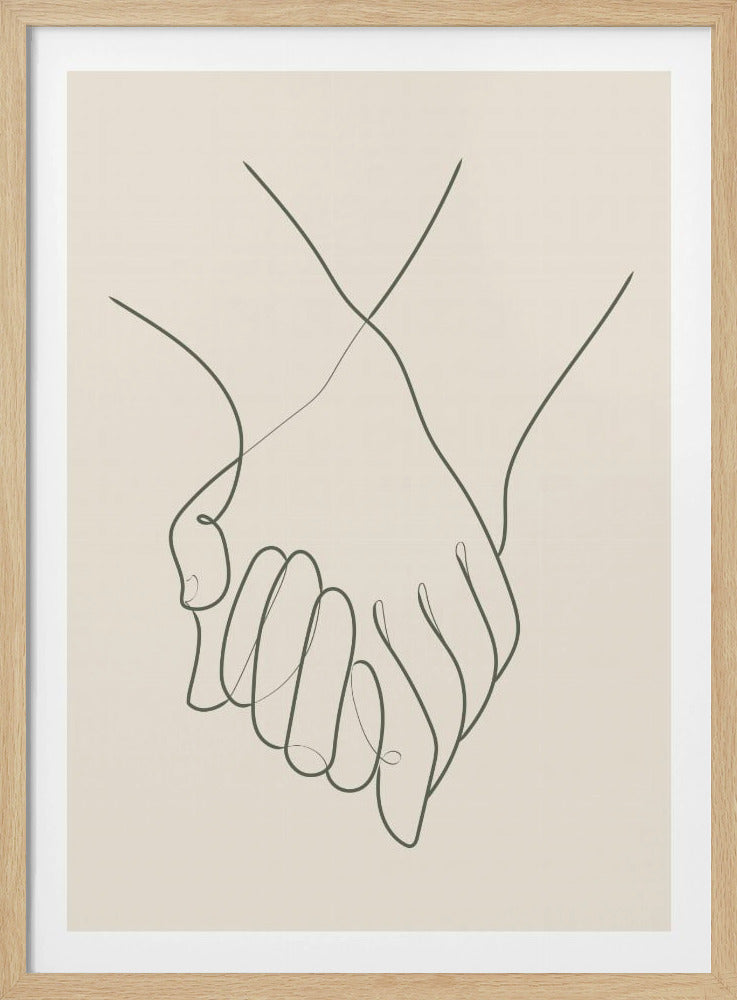 Händchenhalten Grün | Poster