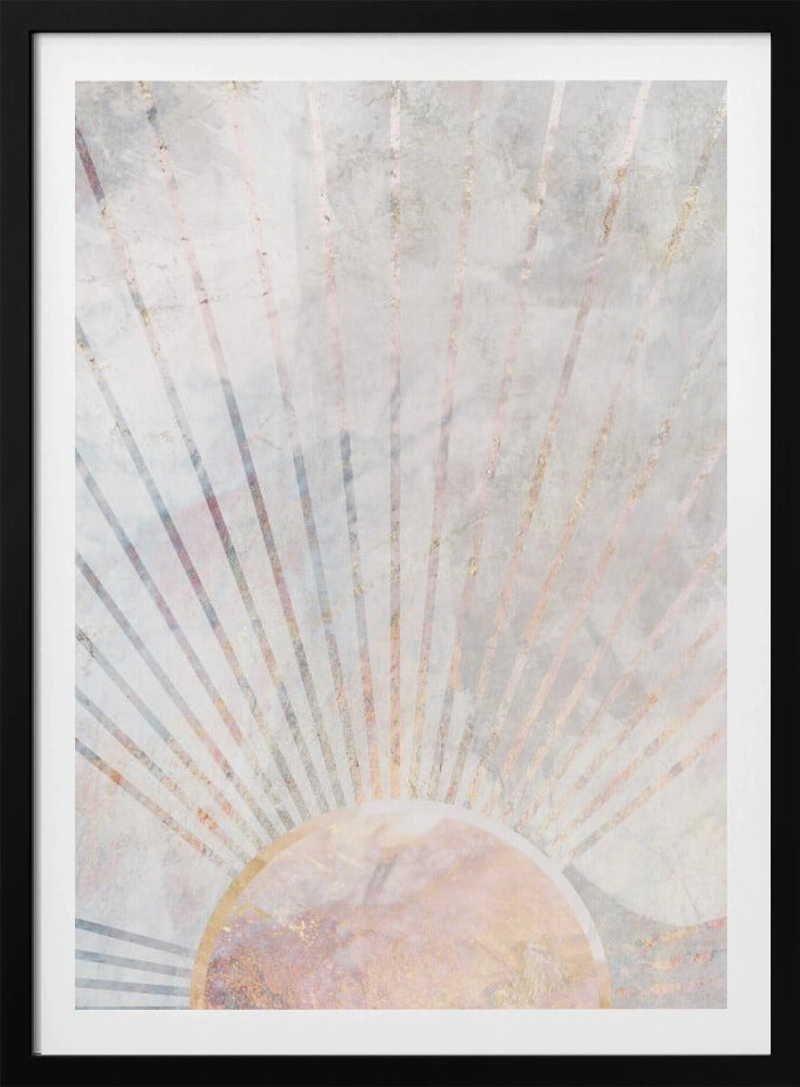 Sonne Boho Morgen Metallic Druck | Poster