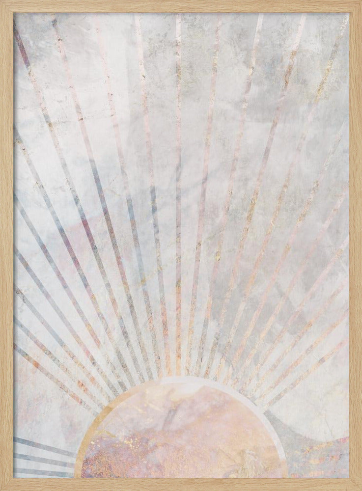 Sonne Boho Morgen Metallic Druck | Poster