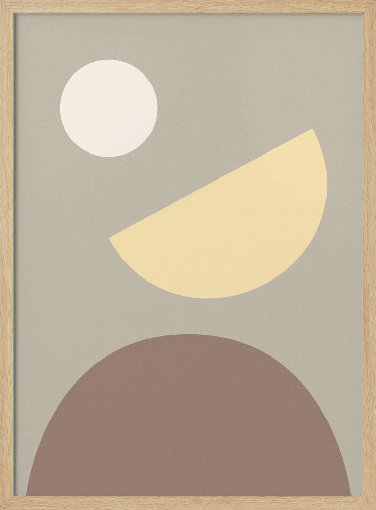 Bögen Gelb und Grau | Poster
