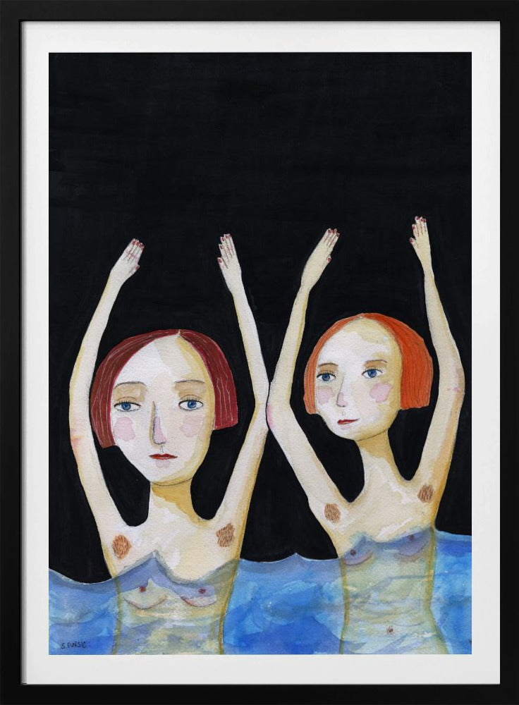 Schwimmende Mädchen | Poster