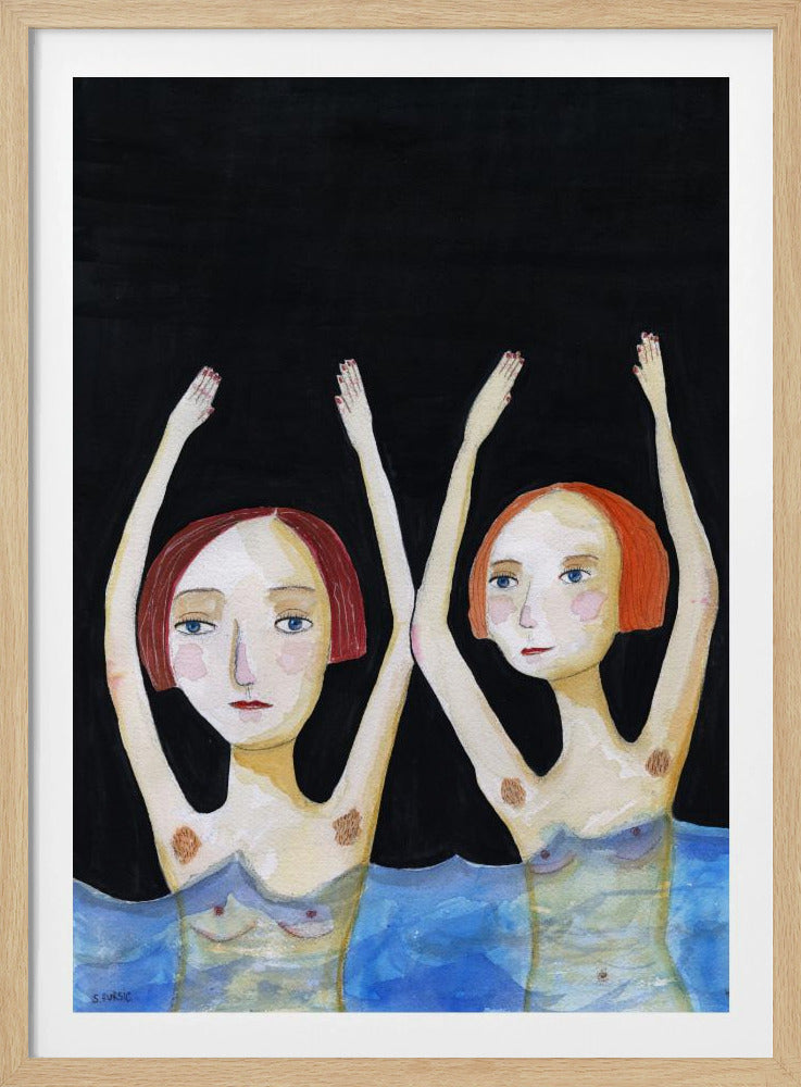 Schwimmende Mädchen | Poster