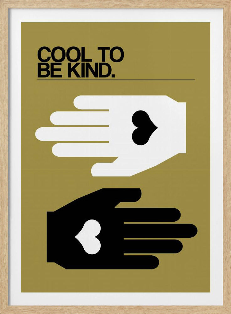 Cool, freundlich zu sein, Olive | Poster
