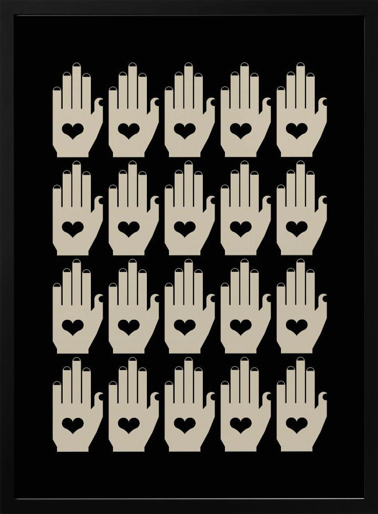 Retro Hände Schwarz | Poster