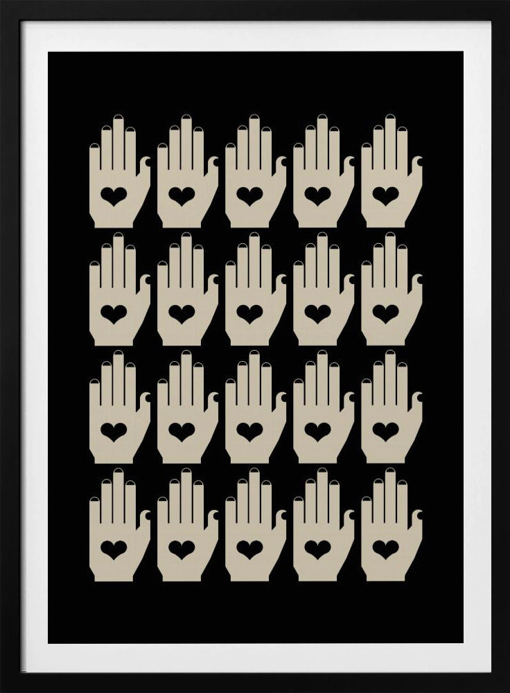 Retro Hände Schwarz | Poster