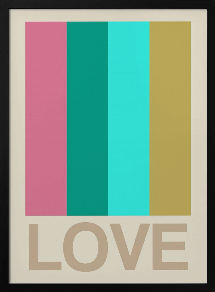 Retro Streifen LOVE CItrus | Poster