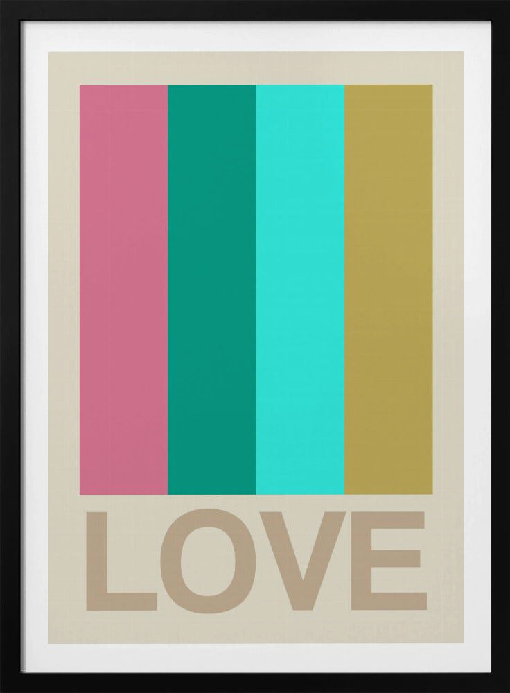 Retro Streifen LOVE CItrus | Poster