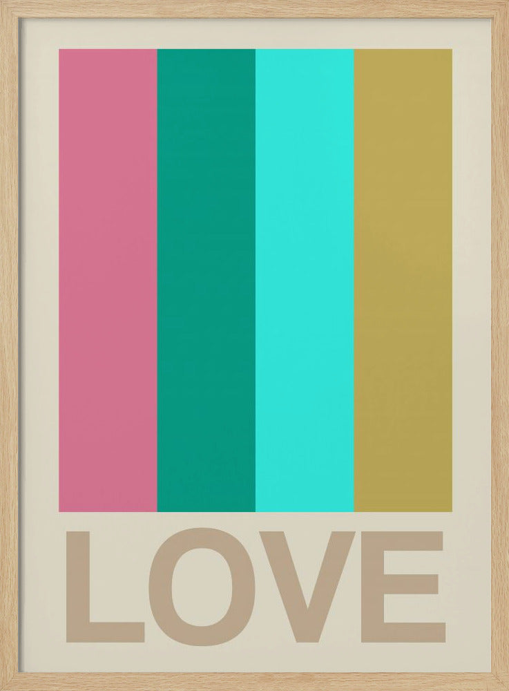 Retro Streifen LOVE CItrus | Poster