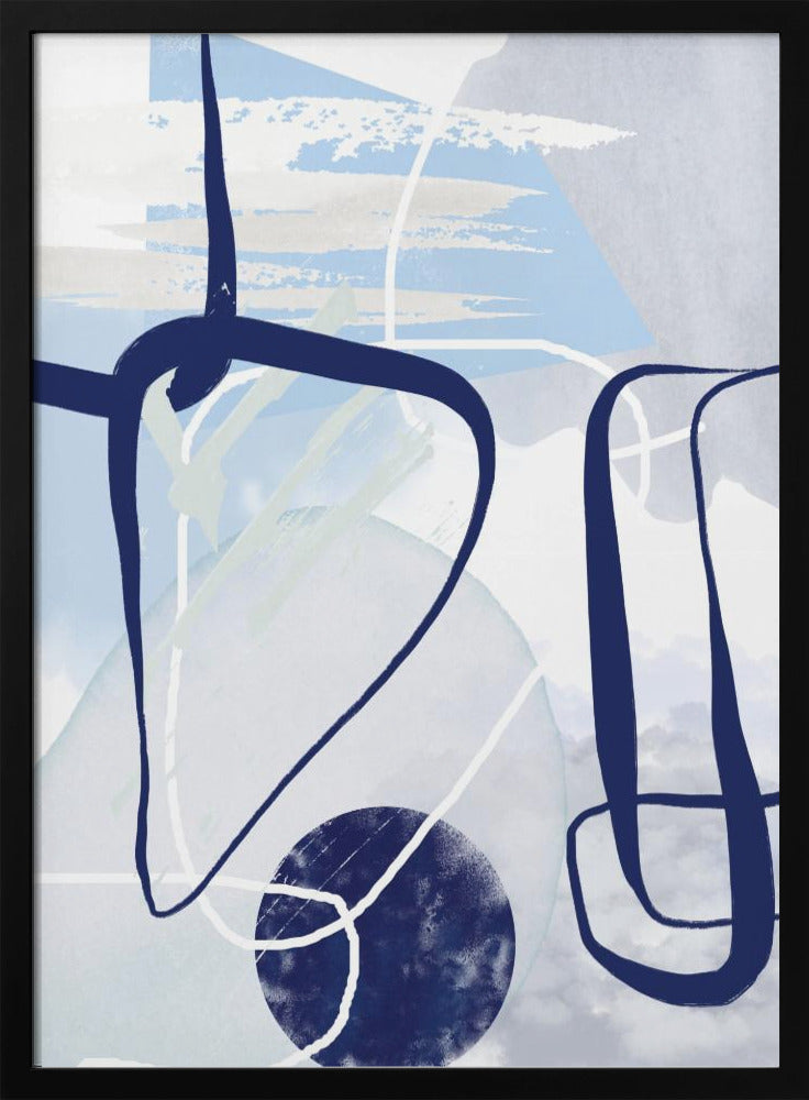 Blaue Linien-1 | Poster