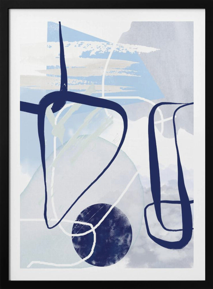 Blaue Linien-1 | Poster