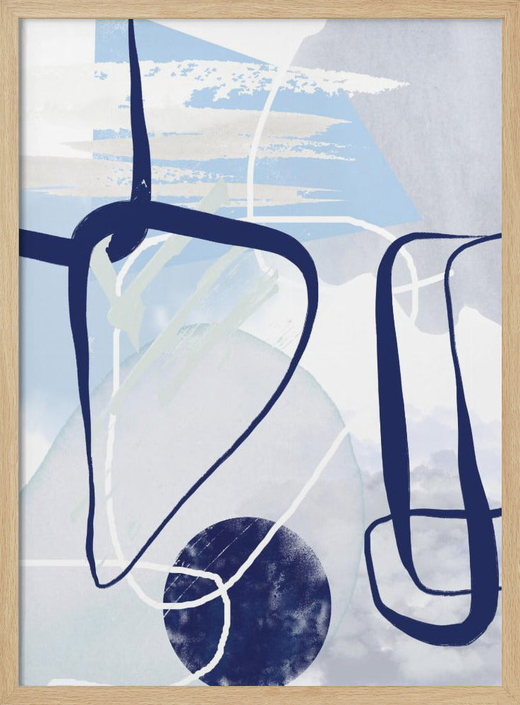 Blaue Linien-1 | Poster