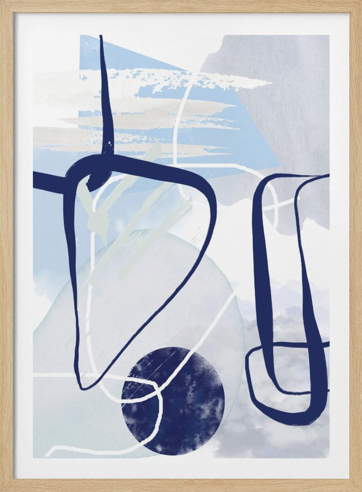 Blaue Linien-1 | Poster