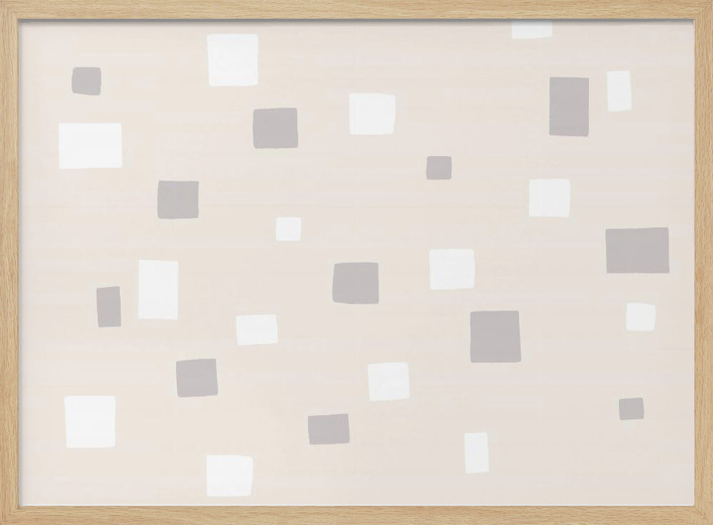 Graue und weiße Quadrate | Poster