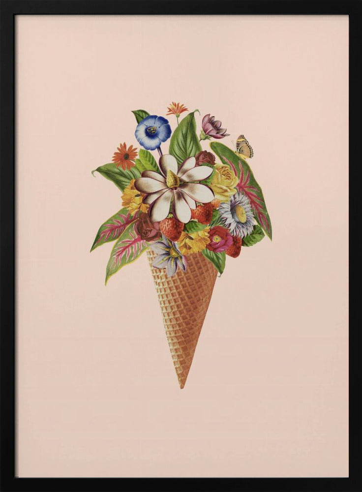 Botanisches rosa Eis | Poster