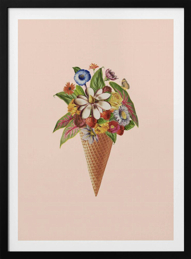 Botanisches rosa Eis | Poster