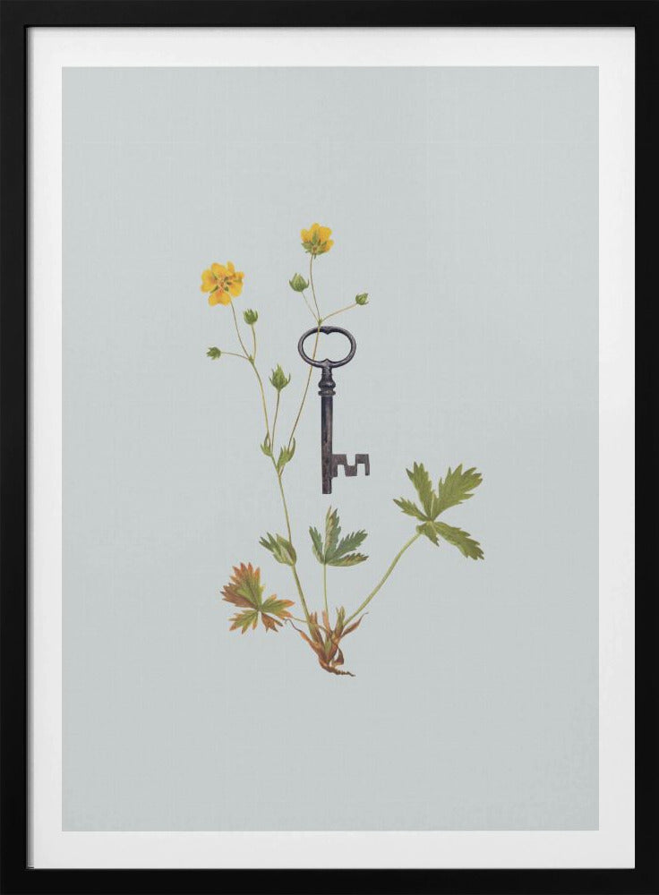Botanischer Vintage-Schlüssel | Poster
