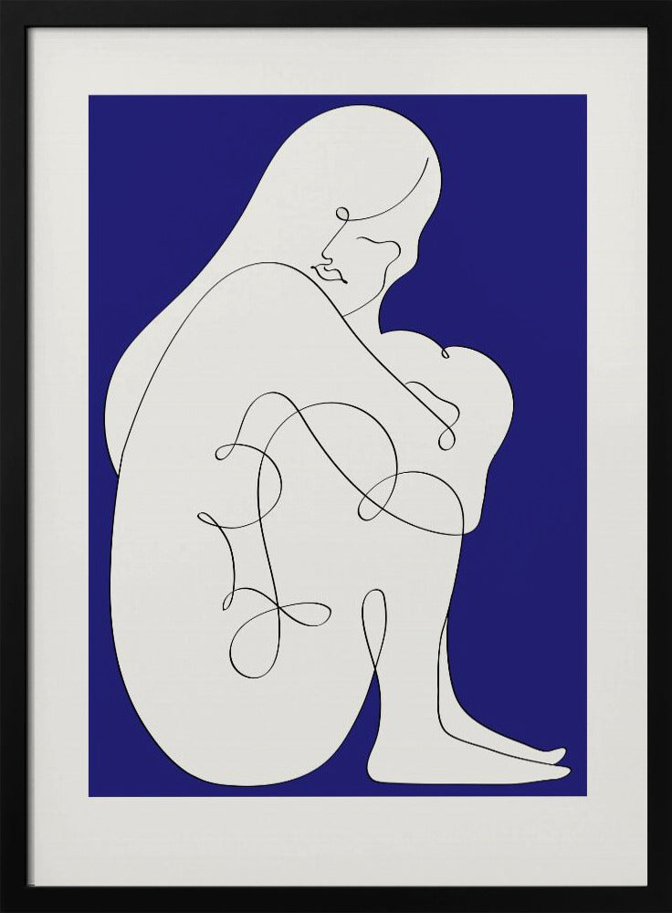 Sitzende Frau Blau | Poster