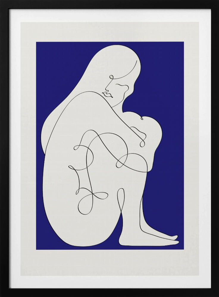 Sitzende Frau Blau | Poster