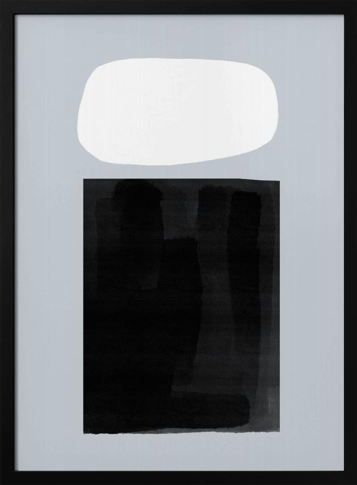 Schwarzes Rechteck unter einem weißen Oval | Poster
