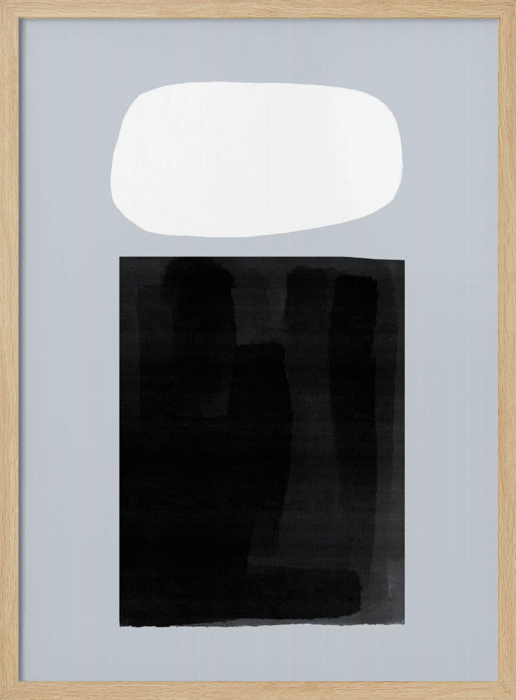 Schwarzes Rechteck unter einem weißen Oval | Poster