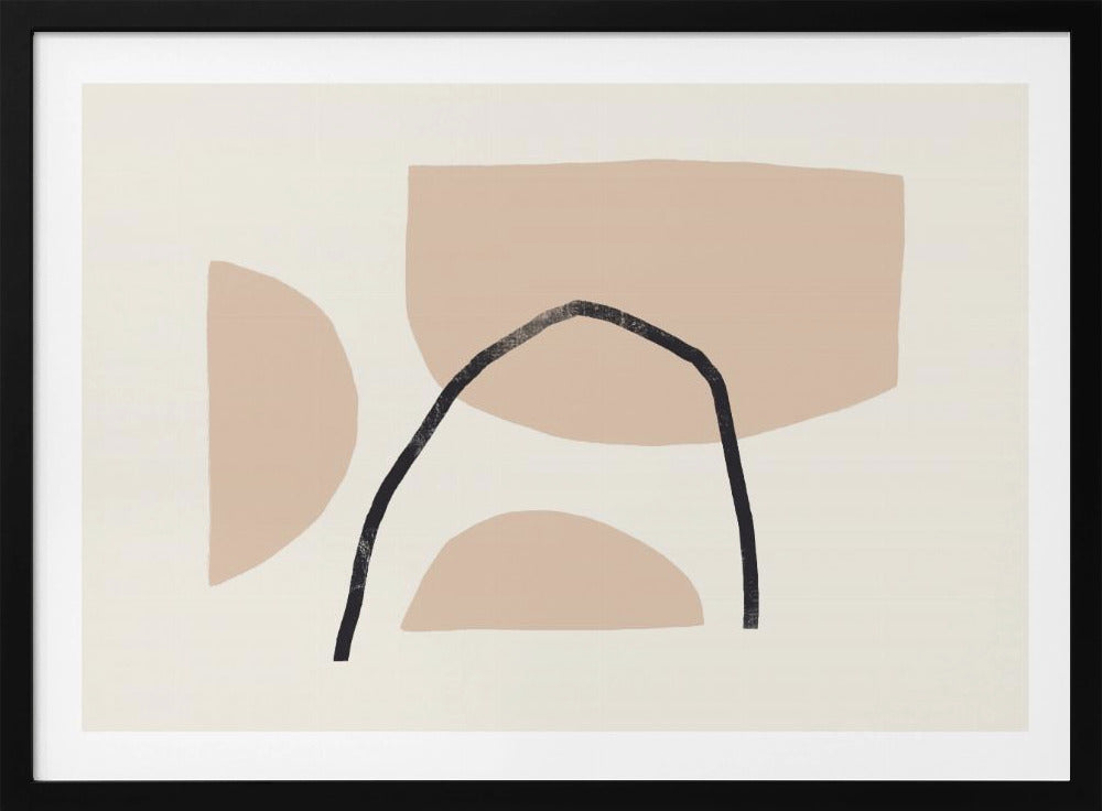 Geometrische Formen in Erdtönen | Poster
