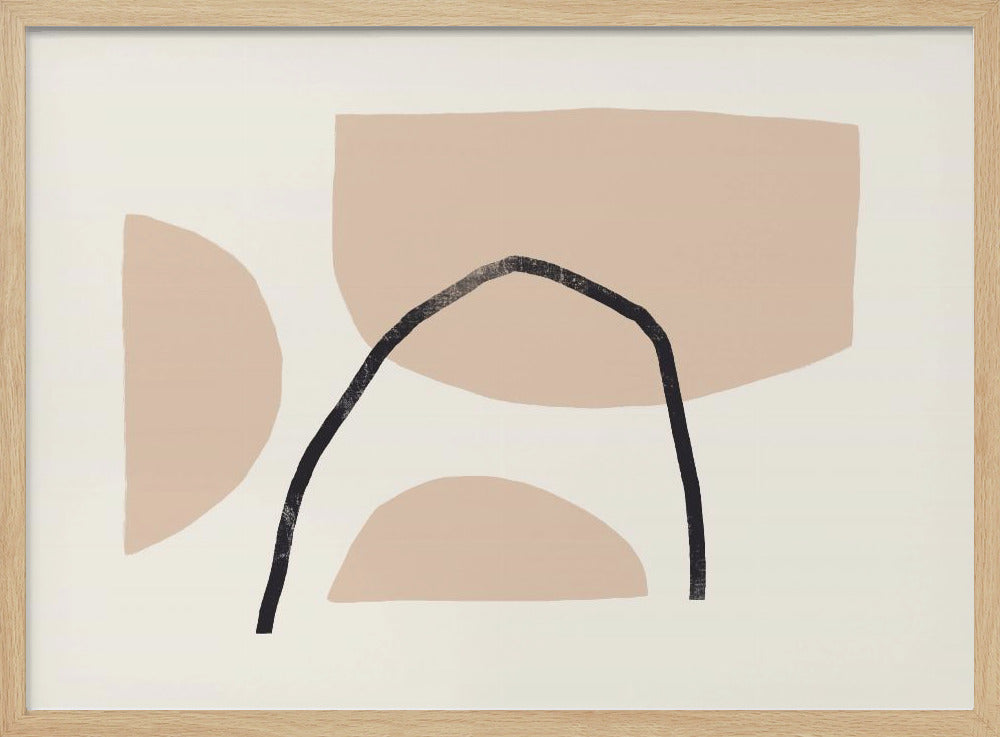 Geometrische Formen in Erdtönen | Poster
