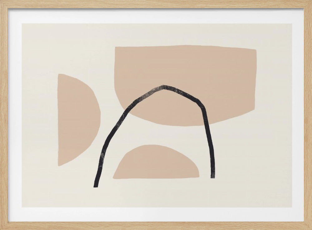 Geometrische Formen in Erdtönen | Poster