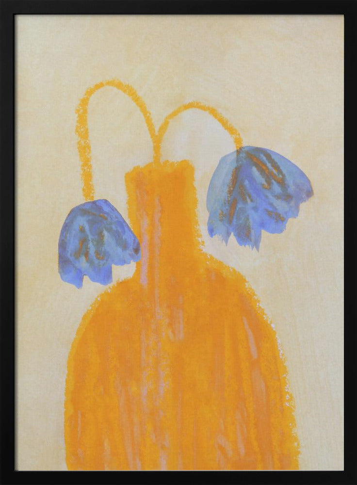 Stillleben mit einer Vase und zwei Blumen | Poster