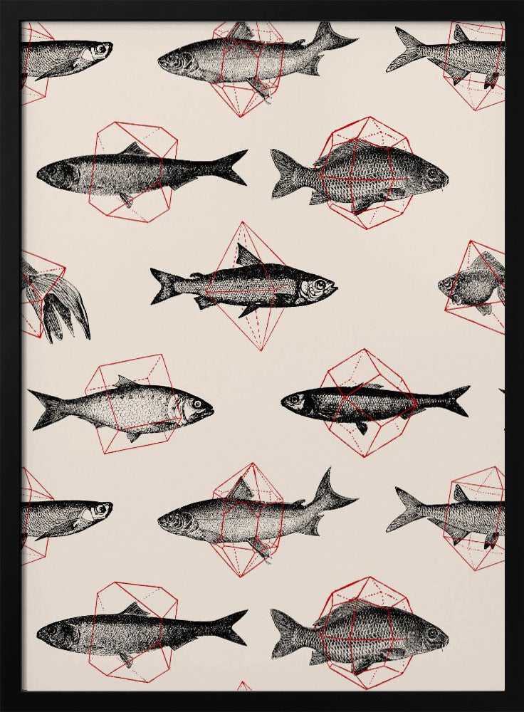 Fische in der Geometrie Nr. 4 | Poster