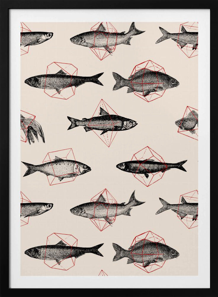 Fische in der Geometrie Nr. 4 | Poster