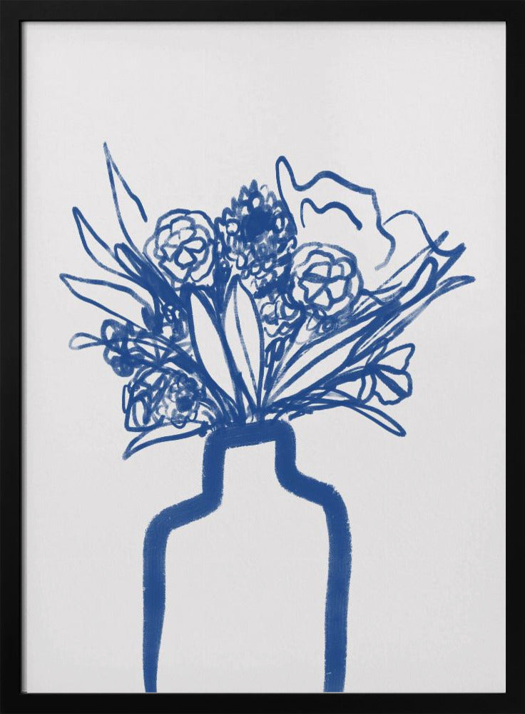 Blauer Vasenstrauß | Poster