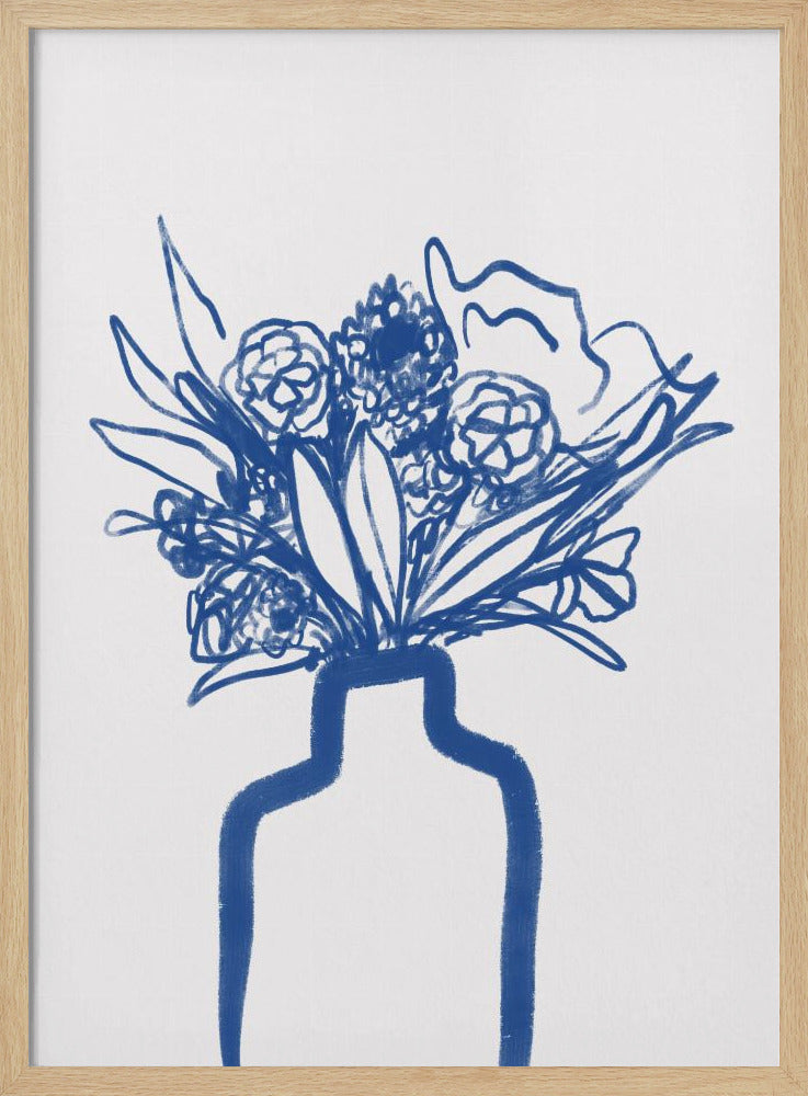 Blauer Vasenstrauß | Poster