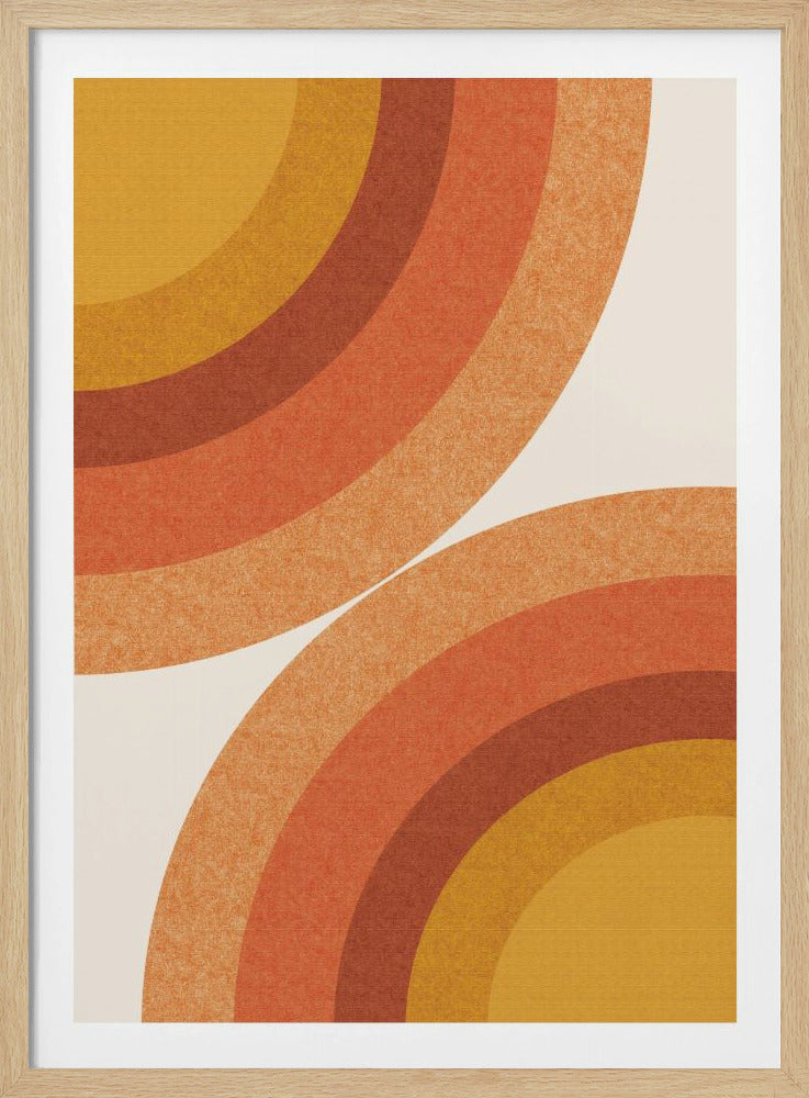 Retro Sunburst Waves | Poster