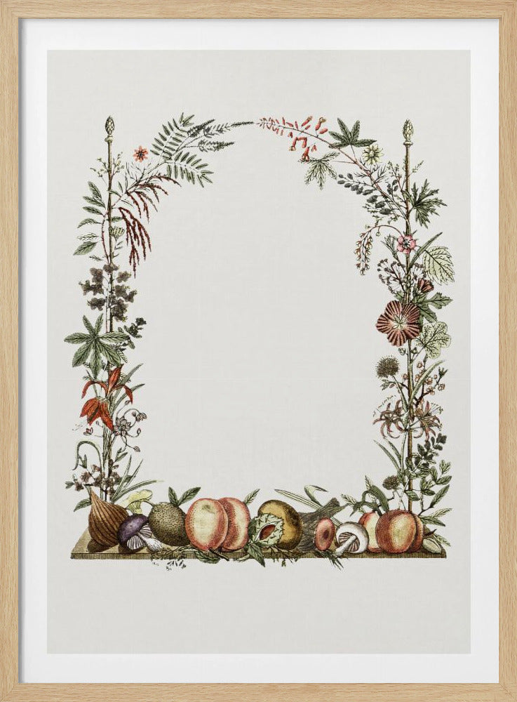 Handgezeichneter botanischer Rahmen | Poster